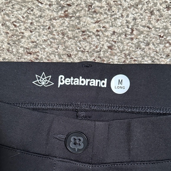 Betabrand black flare leg yoga dress Flare Pants size M long new office - Picture 8 of 13